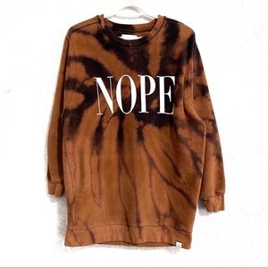 Custom tie dyed, “NOPE” long sweatshirt. Save 25% when you buy two or mo…